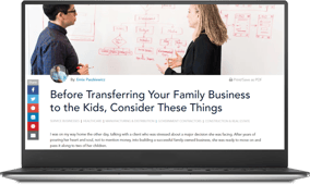Before Transferring Your Business to Kids laptop 3D