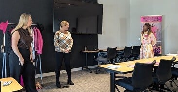 attendees participating in presenter activity