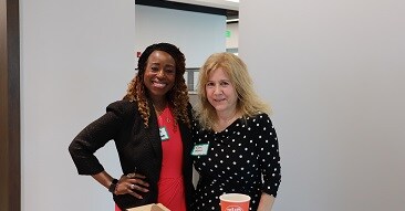 attendees smiling