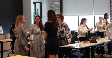 group of ladies networking