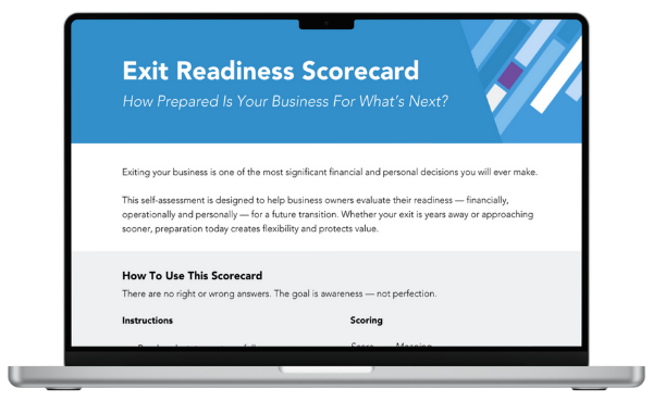 Exit Readiness Scorecard Screen