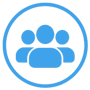 People in circle icon