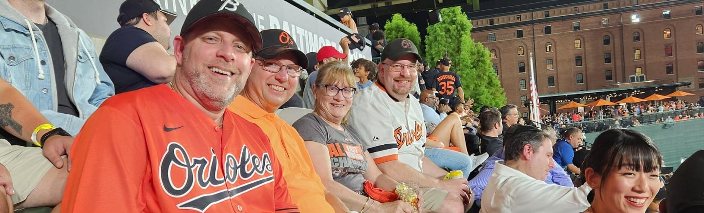 gross mendelsohn team at an orioles game