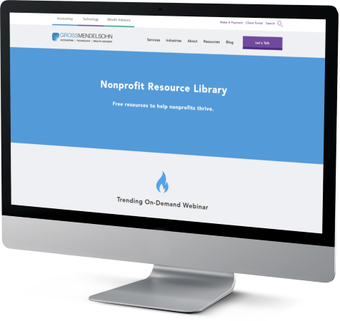 nonprofit resource library on desktop