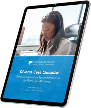 divorce case checklist on ipad