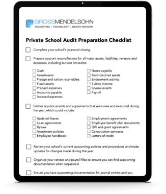 Private School Audit Preparation Checklist