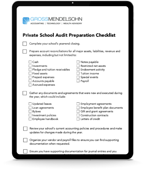 Private School Audit Preparation Checklist