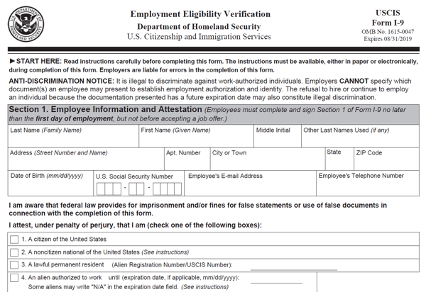 Form I-9