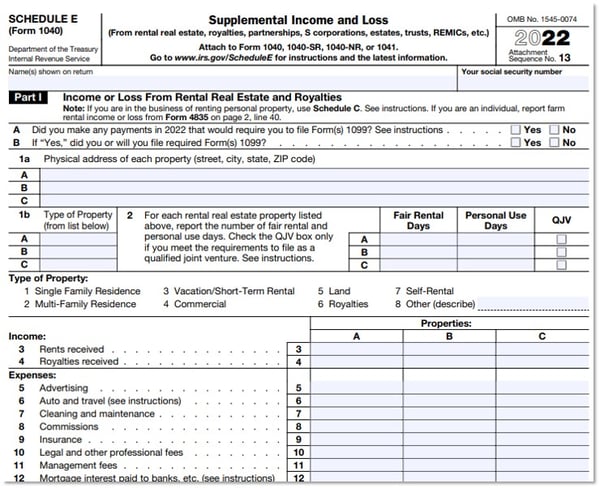 Schedule E 2022