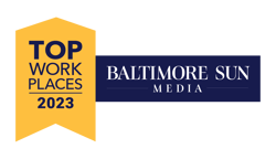 Baltimore Sun top work places 2023 banner logo