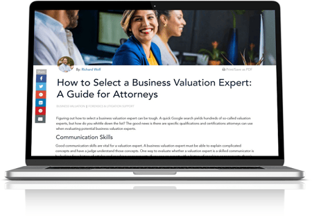 How to Select Business Valuation Expert
