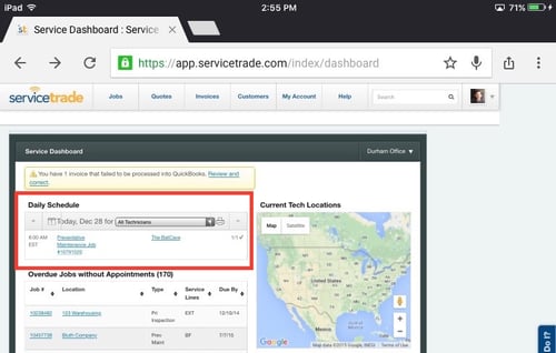 ServiceTrade Dashboard