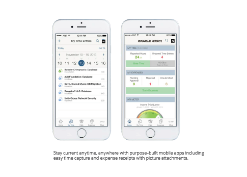 NetSuite time and expense mobile app