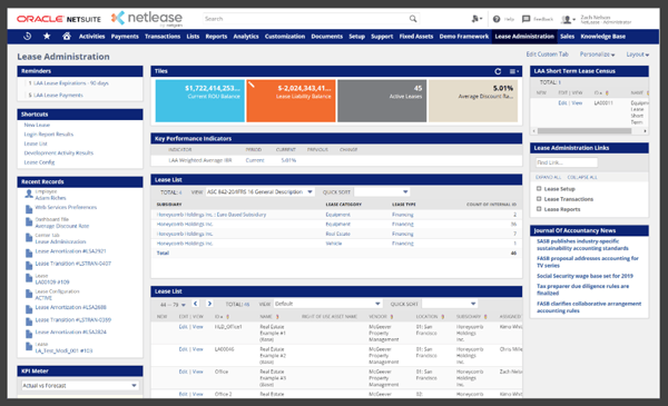 NetLease dashboard