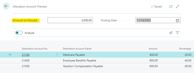 Release Wave 2 - Amount to Allocate