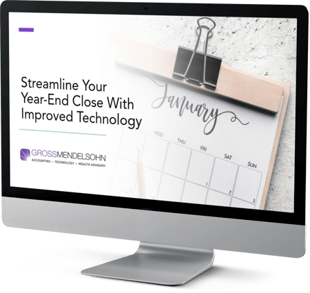 year-end close webinar computer screen