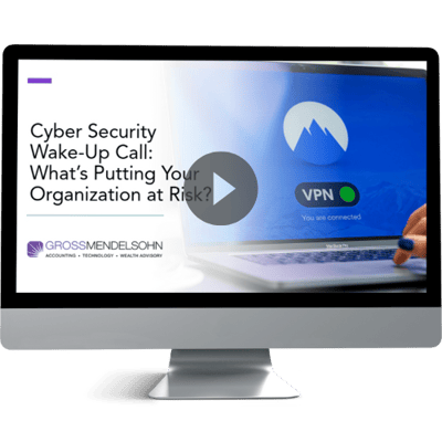 cyber security wake-up call webinar recording on desktop